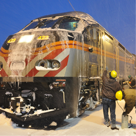 does snow affect train travel